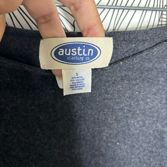 Austin Clothing Company Womens Gray Wool Blend Midi Wrap Skirt Fringe Size Small - Picture 5 of 7